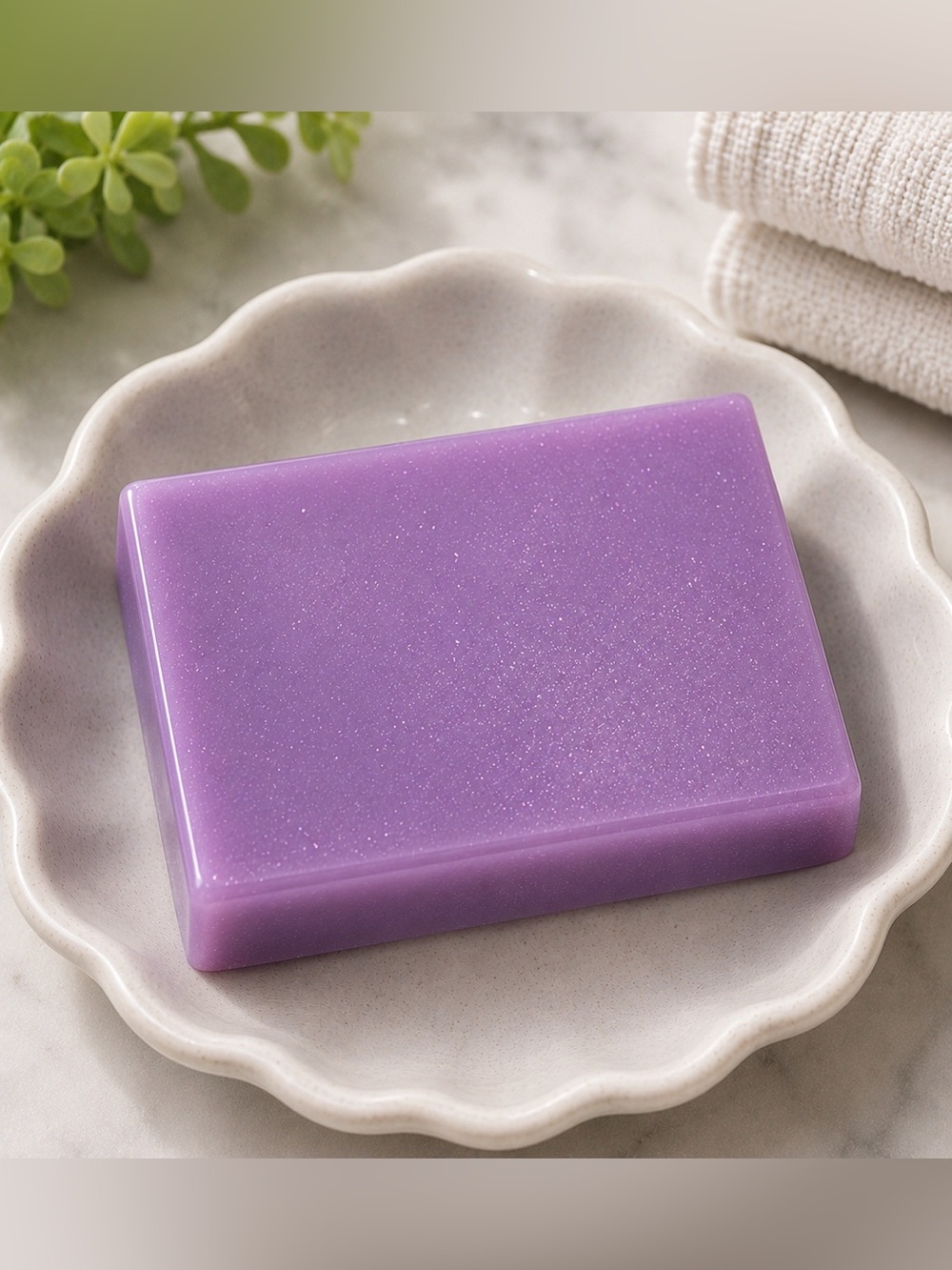 Cherry strawberry soap shimmer handmade 3x2in 8oz oatmeal based soap